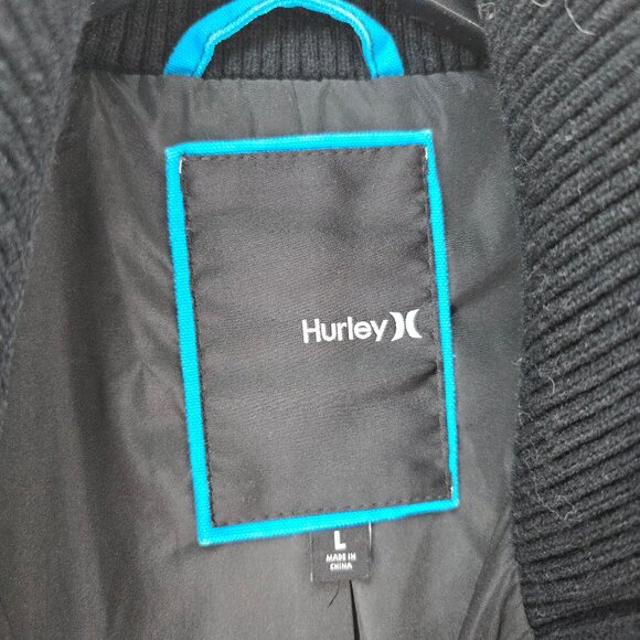 Hurley Covert Shredder Quilted Jacket Black Grey - Picture 4 of 7